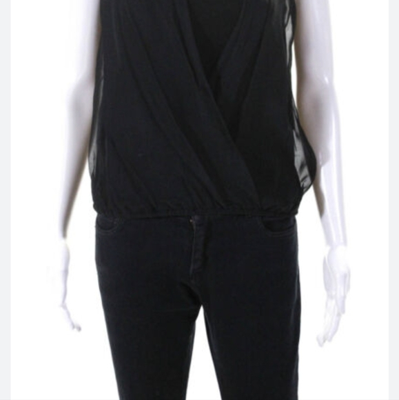 Diane von Furstenberg black sleeveless blouse in viscose and silk - Size M - Picture 11 of 12